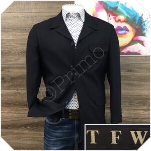 VINTAGE‎ Mens Navy Blazer Sport Coat Casual Jacket Size 40R Classic Suit